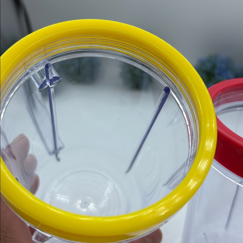 Magic Bullet Replacement Cups, Color Rim Rings Red,Yellow - Picture 6 of 9